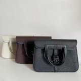 Halzanアルザンスタイルカーフスキンショルダーバッグ25cm　ショルダー2本付き